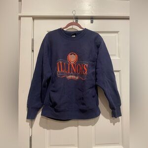 Vintage University of Illinois Navy Blue Crew Neck